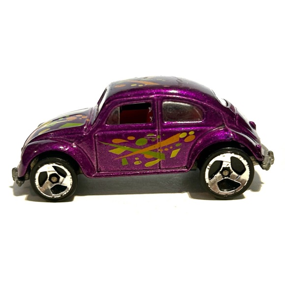 Vintage 1988 Hot Wheels Metallic Purple VW Beetle Bug Diecast Toy Car Mattel Fun - Picture 2 of 8